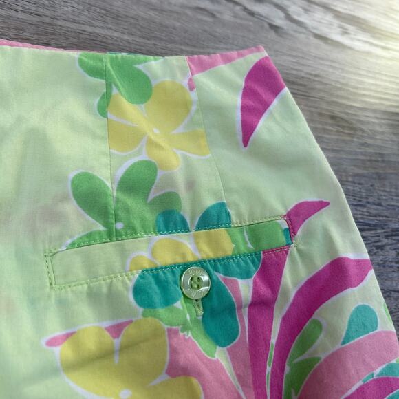 Vintage Lilly Pulitzer Pineapple Print Skirt Green Pink Size 0 - Picture 2 of 5